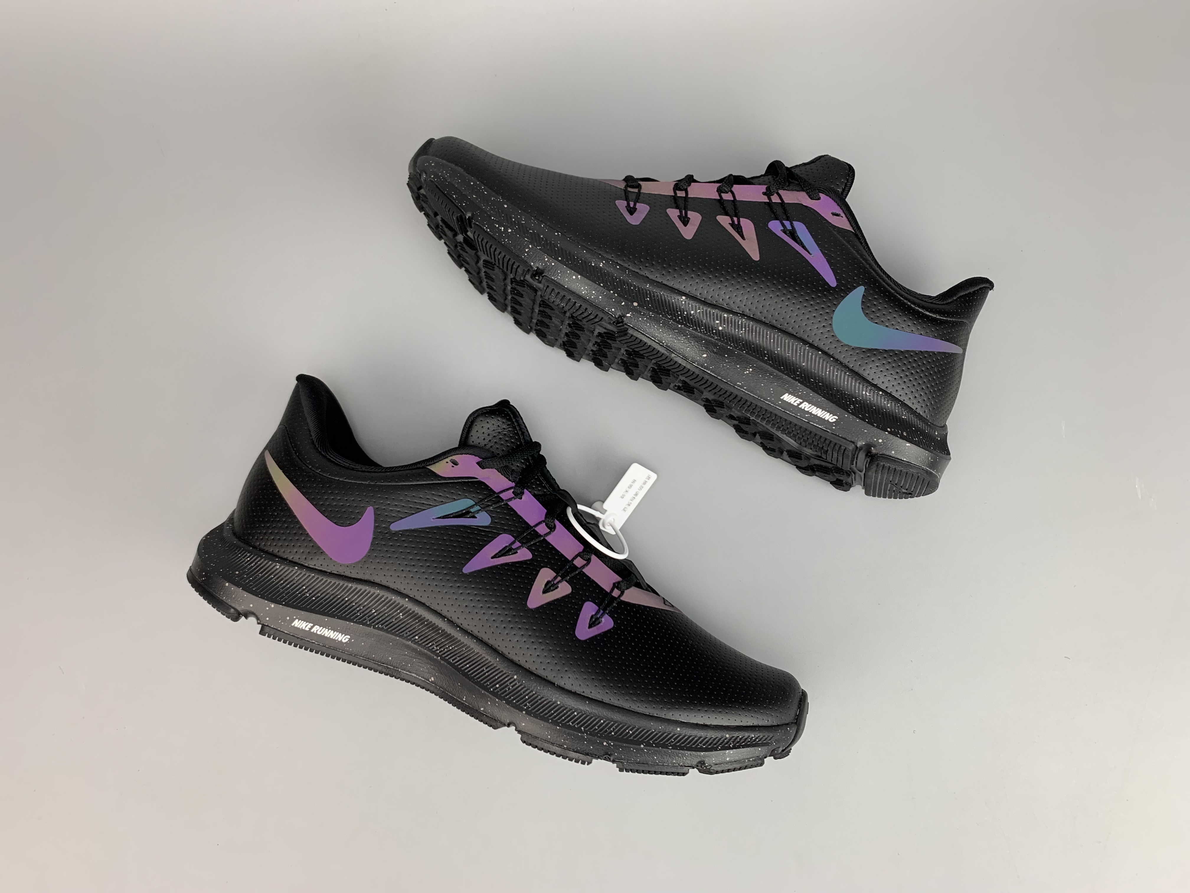 Nike Quest II Black Purple Blue Running Shoes